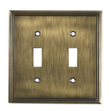 Switch Plate 2 Toggle Entries - Contemporary Style