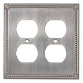Switch plate Quadruple Receptacle - Traditional Style
